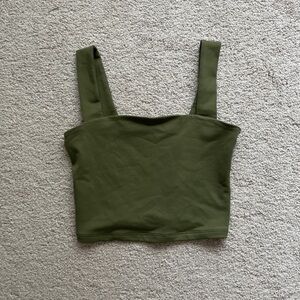 Abercrombie green square neck tank
